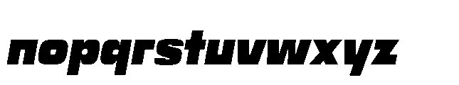Bauhold Black Over Italic Font LOWERCASE