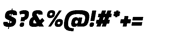 Bauhold Bold Medium Italic Font OTHER CHARS