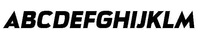 Bauhold Bold Over Italic Font