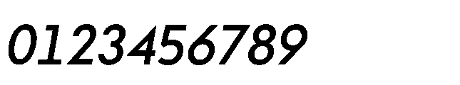 Bauhold Book Italic VF Font OTHER CHARS