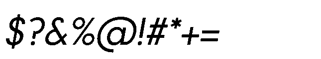 Bauhold Book Italic Font OTHER CHARS