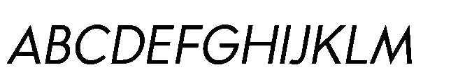 Bauhold Book Italic Font UPPERCASE
