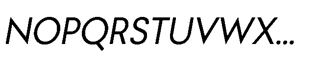 Bauhold Book Italic Font UPPERCASE