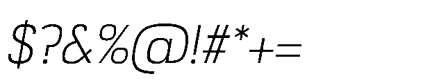 Bauhold Light Medium Italic Font OTHER CHARS