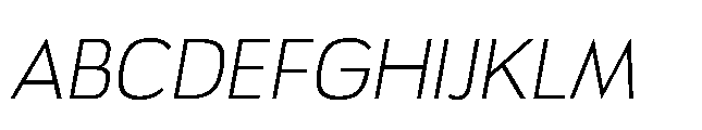 Bauhold Light Medium Italic Font UPPERCASE