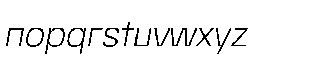 Bauhold Light Medium Italic Font LOWERCASE