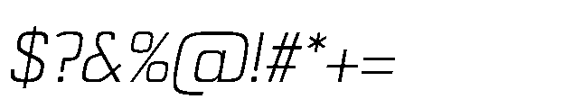 Bauhold Light Over Italic Font OTHER CHARS