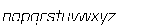 Bauhold Light Over Italic Font LOWERCASE