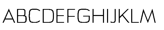 Bauhold Light Over Font UPPERCASE