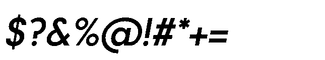 Bauhold Regular Italic Font OTHER CHARS