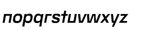 Bauhold Regular Medium Italic Font LOWERCASE