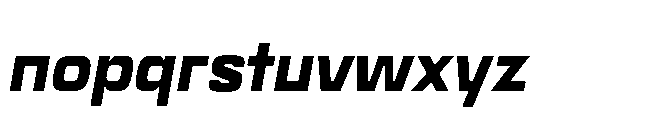 Bauhold Semibold Over Italic Font LOWERCASE