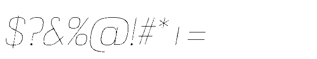 Bauhold Thin Medium Italic Font OTHER CHARS