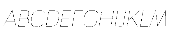 Bauhold Thin Medium Italic Font UPPERCASE