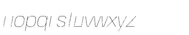 Bauhold Thin Medium Italic Font LOWERCASE