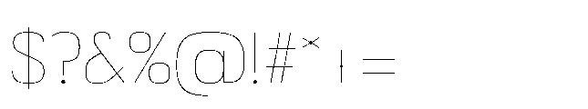 Bauhold Thin Medium Font OTHER CHARS