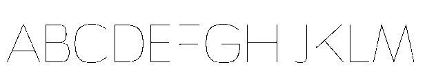 Bauhold Thin Medium Font UPPERCASE
