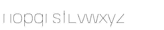 Bauhold Thin Medium Font LOWERCASE