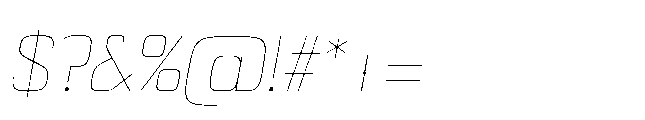 Bauhold Thin Over Italic Font OTHER CHARS