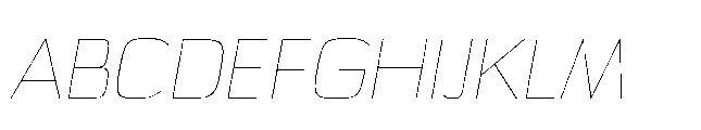 Bauhold Thin Over Italic Font UPPERCASE