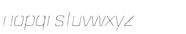 Bauhold Thin Over Italic Font LOWERCASE