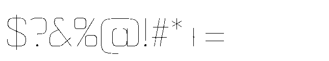 Bauhold Thin Over Font OTHER CHARS