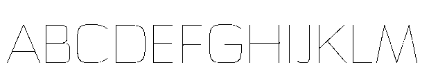 Bauhold Thin Over Font UPPERCASE