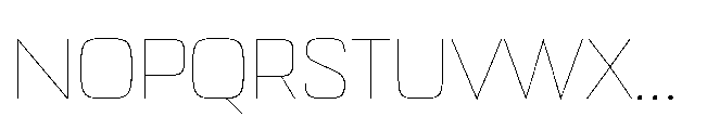 Bauhold Thin Over Font UPPERCASE