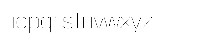 Bauhold Thin Over Font LOWERCASE
