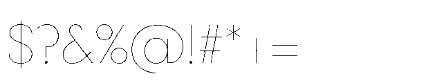 Bauhold Thin Font OTHER CHARS