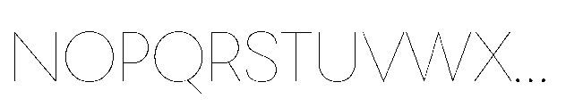 Bauhold Thin Font UPPERCASE