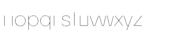 Bauhold Thin Font LOWERCASE