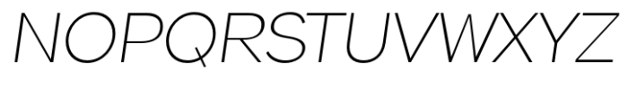 Baustil Thin Italic Font UPPERCASE