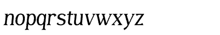 Bay Tavern Plain Light Italic Font LOWERCASE