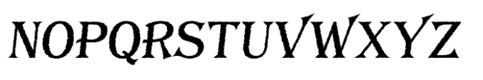 Bay Tavern X Plain Italic Font UPPERCASE