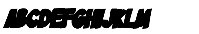 Bazinga Comic Extrude Left Italic FONT