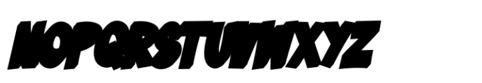 Bazinga Comic Extrude Left Italic Font LOWERCASE