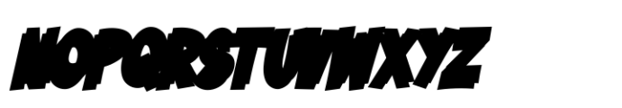 Bazinga Comic Shadow Left Italic Font LOWERCASE