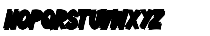 Bazinga Comic Shadow Right Italic Font UPPERCASE