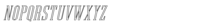Bazza Expanded Italic Outline Font UPPERCASE