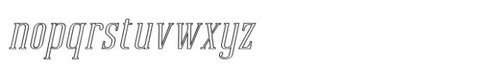 Bazza Expanded Italic Outline Font LOWERCASE