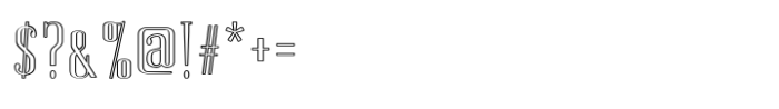 Bazza Expanded Outline Font OTHER CHARS