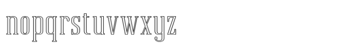 Bazza Expanded Outline Font LOWERCASE