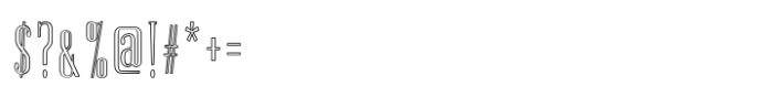 Bazza Outline Font OTHER CHARS