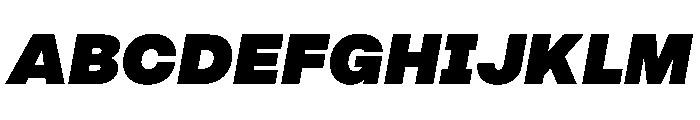 BALGrotesk BlackItalic Instance Font UPPERCASE
