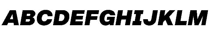 BALGrotesk ExtraBoldItalic Instance Font UPPERCASE