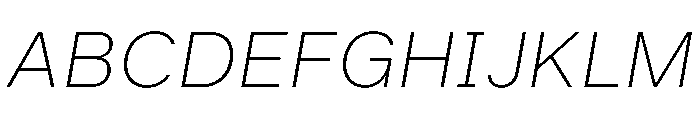 BALGrotesk ExtraLightItalic Instance Font UPPERCASE
