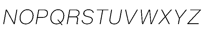 BALGrotesk ExtraLightItalic Instance Font UPPERCASE