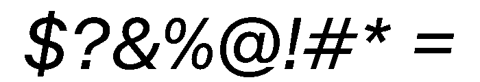 BALGrotesk Italic Font OTHER CHARS