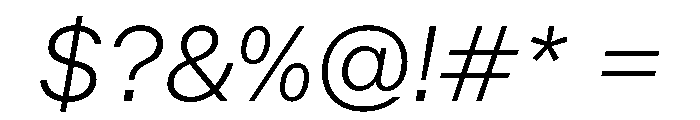 BALGrotesk LightItalic Instance Font OTHER CHARS